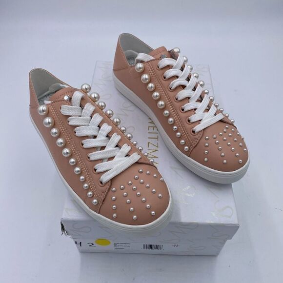 Women’s Stuart Weitzman leather sneakers size 6 - Picture 1 of 8
